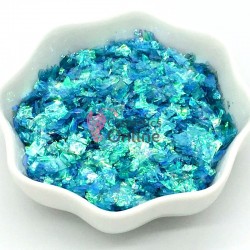 Fulgi de gheata, paiete pentru unghii Cod PFG011 Turcoaz Mermaid Effect